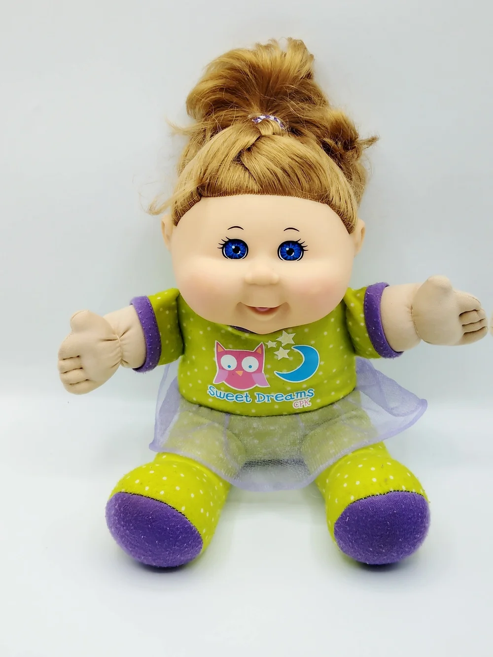 CPK Plush Baby Doll - Green & Purple Sweet Dreams Outfit